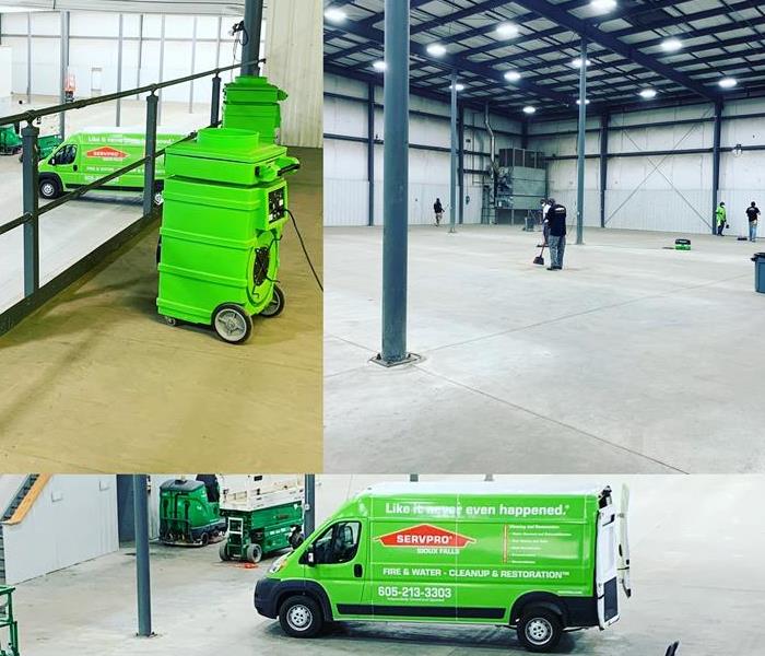 SERVPRO Employees cleaning a commercial facility