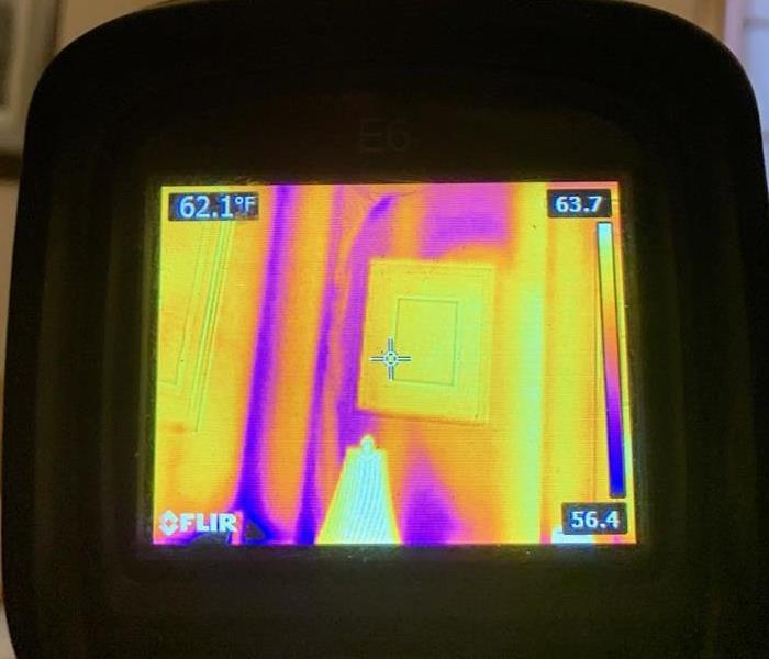 Using our Infrared camera system to track the movement of water where we can’t easily access