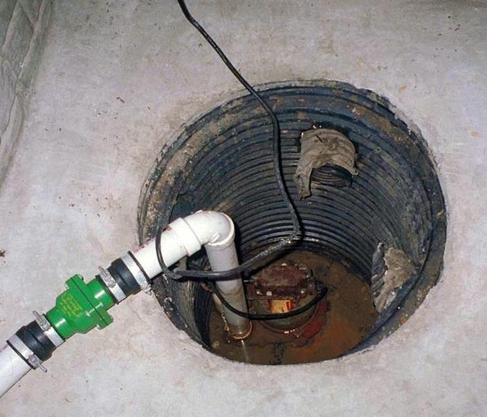 Sump pump and well in home